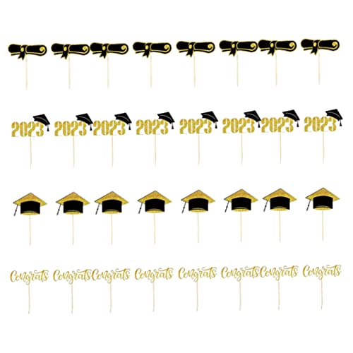 32 Stück Graduierung Cupcake Toppers 2023 Mini Class of 2023 Cupcake Toppers Supplies Congrats Grad Diploma Cupcake Picks Graduation Topper Graduation Cupcake Toppers for Graduation Party von SunaOmni