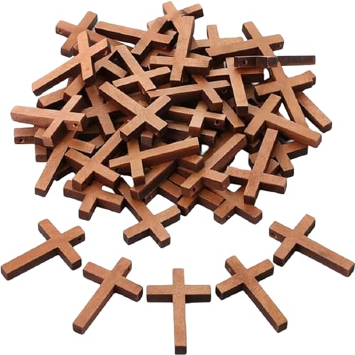 50 Stück kleine Holzkreuze, 1, 5 Zoll große Mini-Kreuzperlen mit Löchern, Vintage-Anhänger zum Basteln und Herstellen von Schmuck, kleine Holzkreuze, Mini-Kreuze, Kreuzperlen 50 Stück kleine Holzkreuze, 1, 5 Zoll große Mini-Kreuzperlen mit Löchern, Vintage-Anhänger zum Basteln und Herstellen von Schmuck, kleine Holzkreuze, Mini-Kreuze, Kreuzperlen von SunaOmni