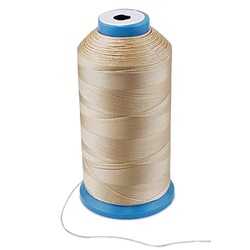 Gebundenes Nylon-Nähgarn für Outdoor, Ledersitze, Taschen, Schuhe, Segeltuch, Polster und Nähmaschinen-Handnähte (Beige) Nylonfaden, Overlockfaden, Nylonfaden für Nähmaschine von SunaOmni