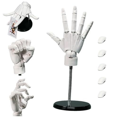 Handmodell 1:1 Gelenkpuppenhand, bewegliches Gelenk, 16 x 8 Zoll, Manikin-Hand mit Sockel, DIY PVC ABS-Handmodell zum Zeichnen, Malen, Skizzieren, weiße Manikin-Hand, Mannequin-Hand, Zeichenfigur, Han Handmodell 1:1 Gelenkpuppenhand, bewegliches Gelenk, 16 x 8 Zoll, Manikin-Hand mit Sockel, DIY PVC ABS-Handmodell zum Zeichnen, Malen, Skizzieren, weiße Manikin-Hand, Mannequin-Hand, Zeichenfigur, Han von SunaOmni