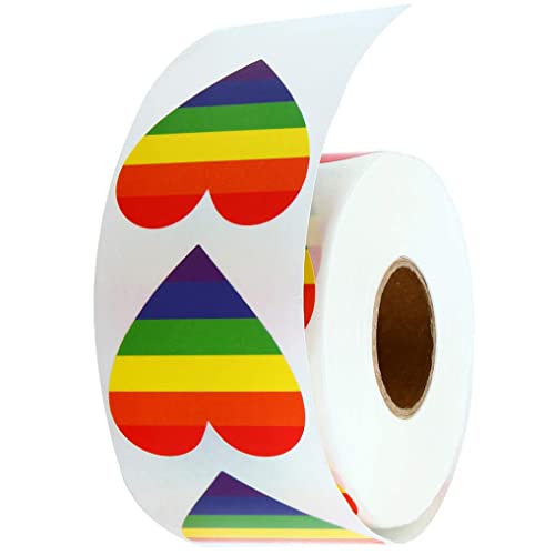 Herz-Regenbogen-Aufkleber LGBT-Aufkleber Kleberolle Liebe Dekorative Valentinstag- für Schwule 2, 5 cm Valentinstag- Klebende Herz- LGBT- Herz-Regenbogen-Aufkleber LGBT-Aufkleber Kleberolle Liebe Dekorative Valentinstag- für Schwule 2, 5 cm Valentinstag- Klebende Herz- LGBT- von SunaOmni