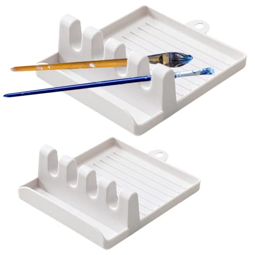 Pinselablage, Kunststoff, Pinselhalter mit 4 Schlitzen, chinesischer Kalligraphie-Stifthalter, Pinseltrockner, Organizer, Display-Ständer, 2 Stück Pinselablage, Pinselständer, Stifteständer Pinselablage, Kunststoff, Pinselhalter mit 4 Schlitzen, chinesischer Kalligraphie-Stifthalter, Pinseltrockner, Organizer, Display-Ständer, 2 Stück Pinselablage, Pinselständer, Stifteständer von SunaOmni