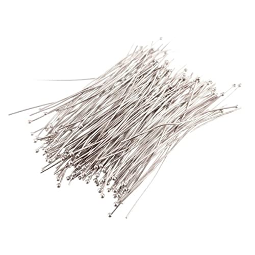 Schmuck Making Head Pins, 200pcs 50 mm platin versilberte Messingkugel Kopfstifte für Ohrringe Schmuck Making Jeweller-Herstellung Accessoires von SunaOmni