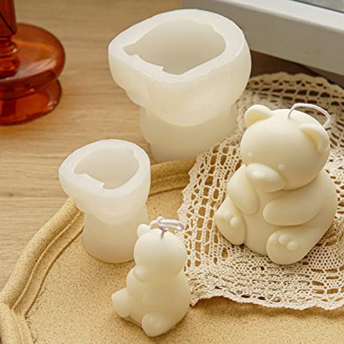 Silikon-Kerzenform, 3D-Bär-Form-Seife Kerze, die Form-Casting-Formputz-Handwerk DIY handgemachtes Geschenk (5.7x7cm) von SunaOmni