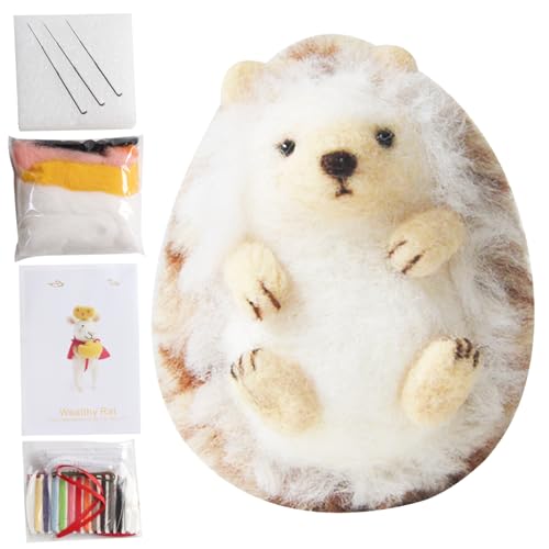 SunaOmni Nadelfilz-Set, Igel-Filz-Set, DIY-Wollfilz-Materialien- mit Filzwerkzeug und Anleitung für Nadelfilz-Bastelprojekt und handgefertigtes, Nadelfilzwolle SunaOmni Nadelfilz-Set, Igel-Filz-Set, DIY-Wollfilz-Materialien- mit Filzwerkzeug und Anleitung für Nadelfilz-Bastelprojekt und handgefertigtes, Nadelfilzwolle von SunaOmni