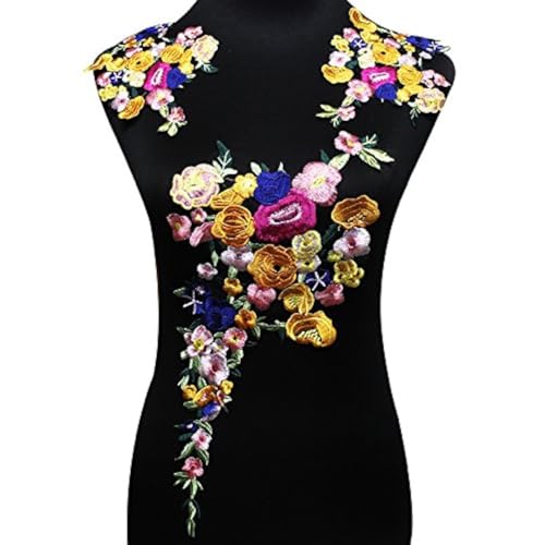 1 Set Stickerei-Blumen-Spitzenaufnäher DIY Kleidung Zubehör mehrfarbig Spitzenmotive Applikationen Trim dekorativer Stoff 1 Set Stickerei-Blumen-Spitzenaufnäher DIY Kleidung Zubehör mehrfarbig Spitzenmotive Applikationen Trim dekorativer Stoff von Sunbe shine