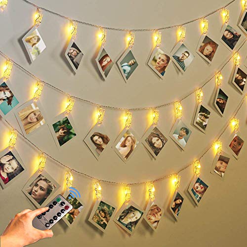Sunboia LED Foto Clips Lichterketten,Warmweiß,8 Modi 40 Foto-Clips, USB/Batteriebetrieben Stimmungsbeleuchtung,Dekoration für Wohnzimmer,Weihnachtsdekorationen,Hochzeiten,Wand,Party Sunboia LED Foto Clips Lichterketten,Warmweiß,8 Modi 40 Foto-Clips, USB/Batteriebetrieben Stimmungsbeleuchtung,Dekoration für Wohnzimmer,Weihnachtsdekorationen,Hochzeiten,Wand,Party von Sunboia
