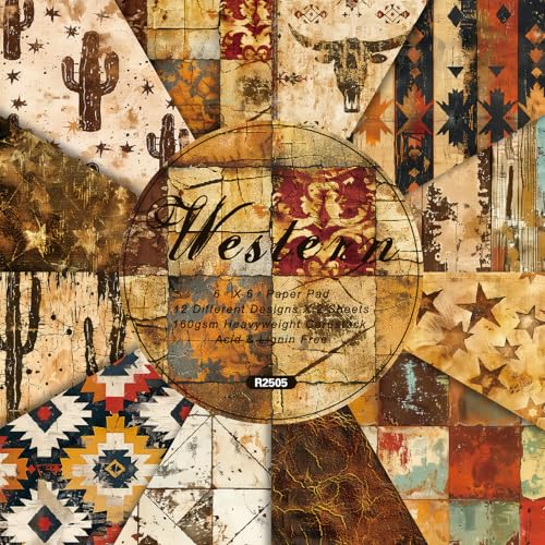 Sunch Craft 24 Blatt 15,2 x 15,2 cm Desert Scrapbook Papier Vintage Western Thema einseitiger Karton für Scrapbooking, Tagebuch, Kartenherstellung Sunch Craft 24 Blatt 15,2 x 15,2 cm Desert Scrapbook Papier Vintage Western Thema einseitiger Karton für Scrapbooking, Tagebuch, Kartenherstellung von Sunch Craft