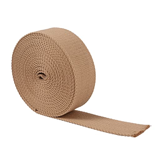 Cloaacsois 5M Canvas Baumwollgewebe aus Leinwandbindung Gurtband Tasche Gürtelband 25/38mm Breit (25mm Breit, Khaki) von Suncoolla