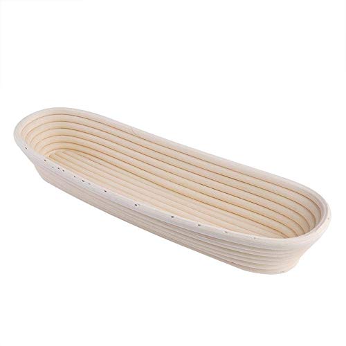 Suneast Brot Teig Gärkörbchen Baguette Ideale Gärkorb Brotform aus Natürlichem Peddigrohr Proof Korb - 34X10X5.5cm von Suneast