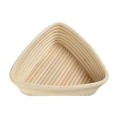 Suneast Brot Teig Gärkörbchen Triangle Ideale Gärkorb Brotform aus Natürlichem Peddigrohr Proof Korb - 23X23X8cm von Suneast
