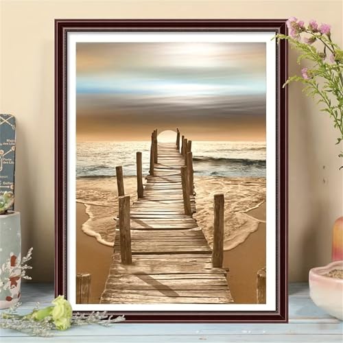 Diamond Painting Erwachsene,5D Holzbrücke Diamond painting Bilder Anfänger,DIY Round Full Drill Stickerei Diamant Malerei Set für Zuhause Dekor Geschenke 75x95cm Diamond Painting Erwachsene,5D Holzbrücke Diamond painting Bilder Anfänger,DIY Round Full Drill Stickerei Diamant Malerei Set für Zuhause Dekor Geschenke 75x95cm von Suneve