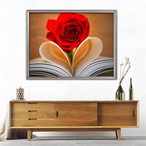 Diamond Painting Erwachsene,5D Rosenherz Diamond painting Bilder Anfänger,DIY Square Full Drill Stickerei Diamant Malerei Set für Zuhause Dekor Geschenke 45x65cm Diamond Painting Erwachsene,5D Rosenherz Diamond painting Bilder Anfänger,DIY Square Full Drill Stickerei Diamant Malerei Set für Zuhause Dekor Geschenke 45x65cm von Suneve