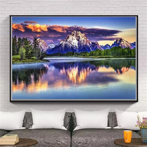 Diamond Painting Erwachsene,5D Weltlandschaft Diamond painting Bilder Anfänger,DIY Round Full Drill Stickerei Diamant Malerei Set für Zuhause Dekor Geschenke 65x85cm von Suneve