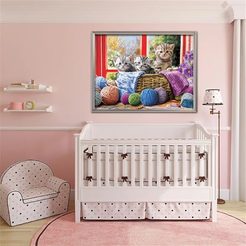 Diamond Painting Erwachsene,5D Wollkatze Diamond painting Bilder Anfänger,DIY Round Full Drill Stickerei Diamant Malerei Set für Zuhause Dekor Geschenke 85x105cm Diamond Painting Erwachsene,5D Wollkatze Diamond painting Bilder Anfänger,DIY Round Full Drill Stickerei Diamant Malerei Set für Zuhause Dekor Geschenke 85x105cm von Suneve