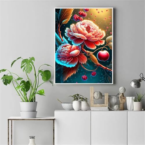 Diamond Painting Erwachsene Anfänger,5D Round Vollbohrer diamond painting set,DIY Diamant Painting Bilder Erwachsene diamant kunst Kits für Home Wanddekor,Fruchtpfingstrose 85x105cm Diamond Painting Erwachsene Anfänger,5D Round Vollbohrer diamond painting set,DIY Diamant Painting Bilder Erwachsene diamant kunst Kits für Home Wanddekor,Fruchtpfingstrose 85x105cm von Suneve