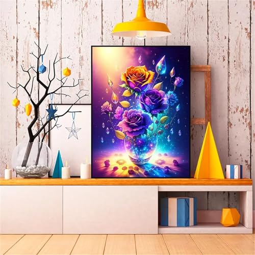 Diamond Painting Erwachsene Anfänger,5D Round Vollbohrer diamond painting set,DIY Diamant Painting Bilder Erwachsene diamant kunst Kits für Home Wanddekor,Lila Fantasie 35x55cm Diamond Painting Erwachsene Anfänger,5D Round Vollbohrer diamond painting set,DIY Diamant Painting Bilder Erwachsene diamant kunst Kits für Home Wanddekor,Lila Fantasie 35x55cm von Suneve