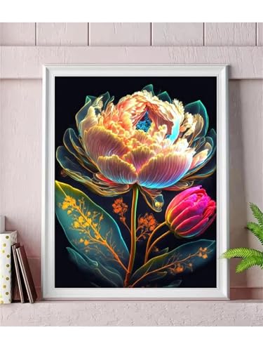 Diamond Painting Erwachsene Anfänger,5D Round Vollbohrer diamond painting set,DIY Diamant Painting Bilder Erwachsene diamant kunst Kits für Home Wanddekor,Palastblumen 95x115cm von Suneve
