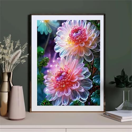 Diamond Painting Erwachsene Anfänger,5D Round Vollbohrer diamond painting set,DIY Diamant Painting Bilder Erwachsene diamant kunst Kits für Home Wanddekor,Rosa Dahlie 55x75cm Diamond Painting Erwachsene Anfänger,5D Round Vollbohrer diamond painting set,DIY Diamant Painting Bilder Erwachsene diamant kunst Kits für Home Wanddekor,Rosa Dahlie 55x75cm von Suneve
