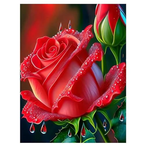 Diamond Painting Erwachsene Anfänger,5D Round Vollbohrer diamond painting set,DIY Diamant Painting Bilder Erwachsene diamant kunst Kits für Home Wanddekor,Rosenknospe 25x45cm Diamond Painting Erwachsene Anfänger,5D Round Vollbohrer diamond painting set,DIY Diamant Painting Bilder Erwachsene diamant kunst Kits für Home Wanddekor,Rosenknospe 25x45cm von Suneve