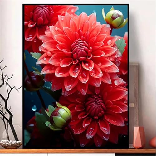 Diamond Painting Erwachsene Anfänger,5D Round Vollbohrer diamond painting set,DIY Diamant Painting Bilder Erwachsene diamant kunst Kits für Home Wanddekor,Rote Knospe 75x95cm Diamond Painting Erwachsene Anfänger,5D Round Vollbohrer diamond painting set,DIY Diamant Painting Bilder Erwachsene diamant kunst Kits für Home Wanddekor,Rote Knospe 75x95cm von Suneve