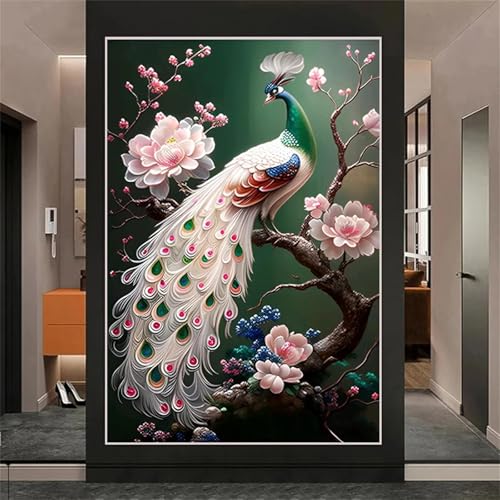 Diamond Painting Erwachsene Anfänger,5D Square Vollbohrer diamond painting set,DIY Diamant Painting Bilder Erwachsene diamant kunst Kits für Home Wanddekor,Rosa Pfau 75x95cm Diamond Painting Erwachsene Anfänger,5D Square Vollbohrer diamond painting set,DIY Diamant Painting Bilder Erwachsene diamant kunst Kits für Home Wanddekor,Rosa Pfau 75x95cm von Suneve
