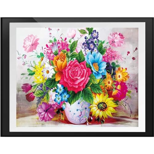 Diamond Painting Schöne Blume,Diamant Painting Bilder Set für Erwachsene,Full 5D DIY Diamant Kunst Malerei Strass Stickerei Set Kreuzstich Bilder Home Wand Dekor Round Drill,50x70cm Diamond Painting Schöne Blume,Diamant Painting Bilder Set für Erwachsene,Full 5D DIY Diamant Kunst Malerei Strass Stickerei Set Kreuzstich Bilder Home Wand Dekor Round Drill,50x70cm von Suneve