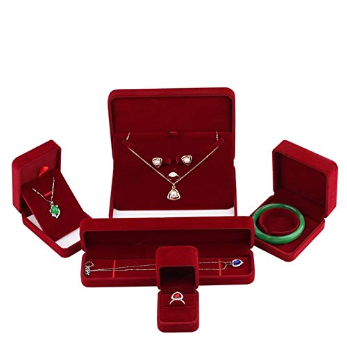 Halskette Geschenkbox schmuckkästchen mädchen Rote Schmuckschatulle Aufbewahrungsbox aus Samt Speicherorganisator Schmuckschatulle Für Ringe Set Halskette Geschenkbox schmuckkästchen mädchen Rote Schmuckschatulle Aufbewahrungsbox aus Samt Speicherorganisator Schmuckschatulle Für Ringe Set von Sunfauo