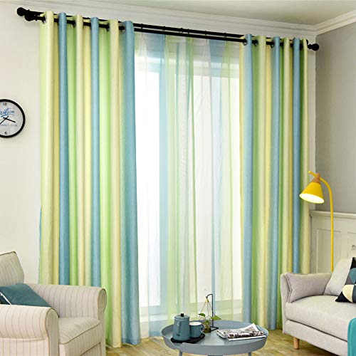 Sunfauo Thermo gardinen vorhänge kinderzimmer Dicke vorhänge Tür vorhänge thermische Jungen vorhänge Tür vorhänge öse Vorhang Schlafzimmer Lounge vorhänge 100X270,Green von Sunfauo