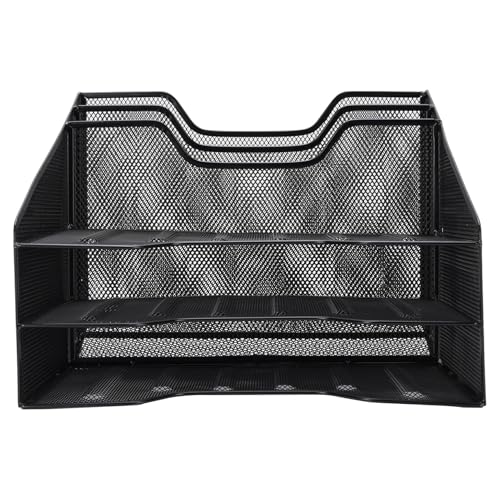 3 Tier Paper Tray, Organizer Metal Mesh Desktop File Document Storage Rack Office Supplies for Home Office Iron Material 3 Tier Paper Tray, Organizer Metal Mesh Desktop File Document Storage Rack Office Supplies for Home Office Iron Material von Sunicon