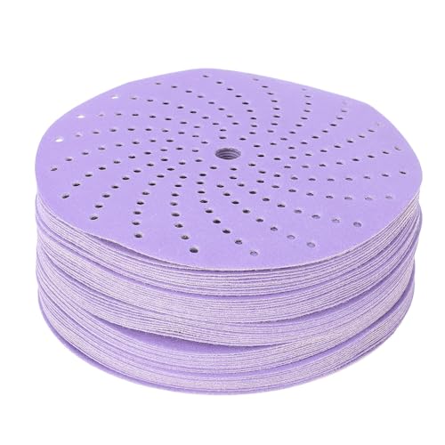 6 -Zoll -Keramikscheibescheibe, 320 körnig poröse Design Hakenschleife Rückenschleifpapier für Holzmetallauto 50 Stcs von Sunicon