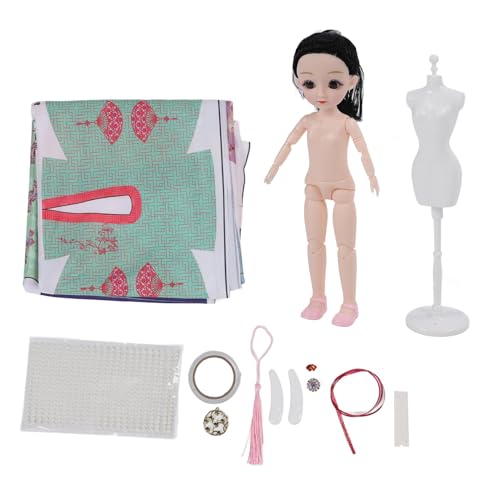 Kinderpuppenkleidung Spielzeug, Tang Dynasty Style Sewing Kit Creative DIY Fashion Designer Kit für Mädchen Geburtstag Early Education Bastel Set mit Stoffzubehör von Sunicon