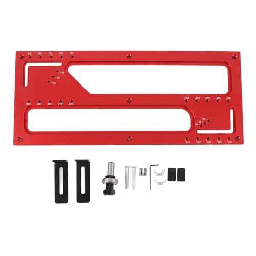 Schranktür eingebetteter Griff, Schnittvorlage Aluminiumlegierung Nicht -Griff -Schrank -Türschlitzführer Set mit halbkreisförmigem Router Bit für Küchenschränke Möbelherstellung von Sunicon