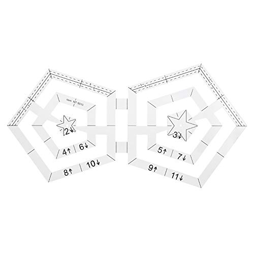 Sunicon Double Pentagon Quilt-Herrscher transparentes Acryl-DIY für die Nähtechnologie, Patch-Work-Arbeit Patchwork -Nähwerkzeug zum Nähen Sunicon Double Pentagon Quilt-Herrscher transparentes Acryl-DIY für die Nähtechnologie, Patch-Work-Arbeit Patchwork -Nähwerkzeug zum Nähen von Sunicon
