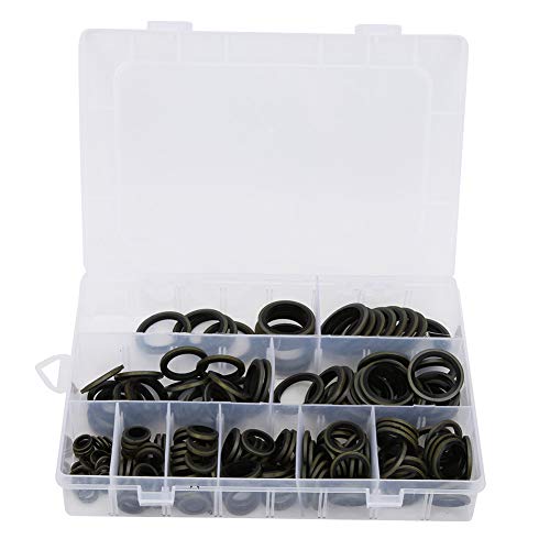 Suniconöl-Abflussschraube Dichtung Set, 180pcs M6-M24 Ölabflussschraube Dichtung Waschmaschine Set Boned Dichtungsring Kit von Sunicon