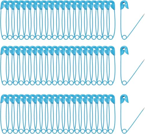 Sunjiyan 100 Stück 30 mm/1,2 Zoll Heavy Duty Metall Nähnadeln, bunte Sicherheitsnadeln, Sharp for DIY Crafts Jewellery Making Baby Clothing (Sky Blue) von Sunjiyan