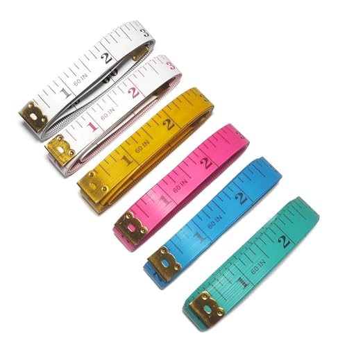 Sunkangkang 6 Pack Soft Tape Measure Double Scale 60-inch/150cm, Fabric Craft Tape Measure & Medical Body Measurement, Sewing Flexible Vinyl Ruler & Measuring Tape for Body Weight Loss Sunkangkang 6 Pack Soft Tape Measure Double Scale 60-inch/150cm, Fabric Craft Tape Measure & Medical Body Measurement, Sewing Flexible Vinyl Ruler & Measuring Tape for Body Weight Loss von Sunkangkang