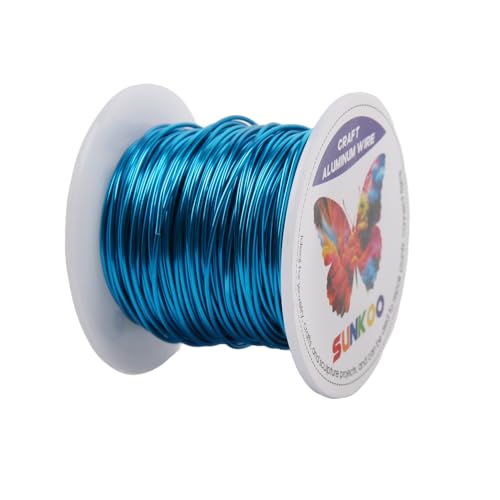 Sunkoo Aluminium-Basteldraht, 18 Gauge, 1 mm, Seeblau, 2,5 m, biegbarer Draht für Schmuckherstellung, Modellierung, Floristik, Anker, Verpackung und Modellierprojekte Sunkoo Aluminium-Basteldraht, 18 Gauge, 1 mm, Seeblau, 2,5 m, biegbarer Draht für Schmuckherstellung, Modellierung, Floristik, Anker, Verpackung und Modellierprojekte von Sunkoo