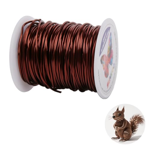 Sunkoo Bronze-Aluminium-Basteldraht, 15 Gauge, 1,5 mm, biegbarer Draht für Schmuckherstellung, Modellierung, Floristik, Anker, Verpackung und Modellierprojekte von Sunkoo