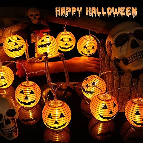 Sunlisky Halloween Dekoration Lichterkette, 4M 20 LEDs 3D Kürbis Lampio (Kürbis String Licht 4M20LED) von Sunlisky