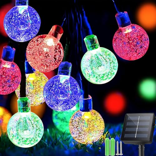 Solar Lichterkette Aussen,7m 33 LED 8 Modi Lichterkette Außen Solar, IP65 Solar Kristall Kugeln Wasserdicht,Solarlichterkette Außen Für Garten,Balkon,Terrassen,Hochzeiten,Partys (33LED Mehrfarbig) Solar Lichterkette Aussen,7m 33 LED 8 Modi Lichterkette Außen Solar, IP65 Solar Kristall Kugeln Wasserdicht,Solarlichterkette Außen Für Garten,Balkon,Terrassen,Hochzeiten,Partys (33LED Mehrfarbig) von Sunlisky
