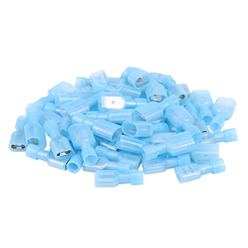 Sunmeit 50 Stücke Buchse & Stecker Voll Isolierte Draht Klemmen Stecker Nylon Steckverbinder Blau von Sunmeit