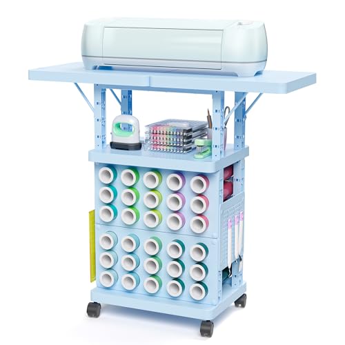 Sunnacate Organizer und Aufbewahrungsständer, kompatibel mit Cricut-Maschinen, rollbarer Aufbewahrungswagen, Tisch, Schreibtischregal mit 30 Vinyl-Rollenhaltern, Werkzeug-Stecktafel, Zubehörhalter Sunnacate Organizer und Aufbewahrungsständer, kompatibel mit Cricut-Maschinen, rollbarer Aufbewahrungswagen, Tisch, Schreibtischregal mit 30 Vinyl-Rollenhaltern, Werkzeug-Stecktafel, Zubehörhalter von Sunnacate