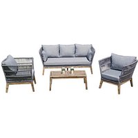 Sunny Smart® Loungegruppe Astoria hellgrau, antikbraun Metall, 14-teilig von Sunny Smart®