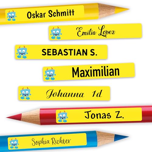 Sunnywall® Stifteaufkleber Monster Namensaufkleber Kinder Schule 72 Stück Aufkleber für Stifte Namensetiketten Etiketten | schmale 49x7,5mm Kita Schulanfang Sunnywall® Stifteaufkleber Monster Namensaufkleber Kinder Schule 72 Stück Aufkleber für Stifte Namensetiketten Etiketten | schmale 49x7,5mm Kita Schulanfang von Sunnywall