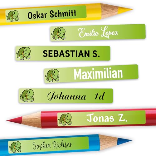 Sunnywall® Stifteaufkleber Schildkröte Namensaufkleber Kinder Schule 72 Stück Aufkleber für Stifte Namensetiketten Etiketten | schmale 49x7,5mm Kita Schulanfang Sunnywall® Stifteaufkleber Schildkröte Namensaufkleber Kinder Schule 72 Stück Aufkleber für Stifte Namensetiketten Etiketten | schmale 49x7,5mm Kita Schulanfang von Sunnywall