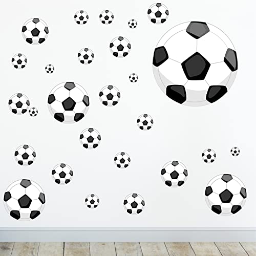 Sunnywall Fussbälle Fussball Wandsticker - Wandtattoo Kinderzimmer Baby Wandaufkleber von Sunnywall