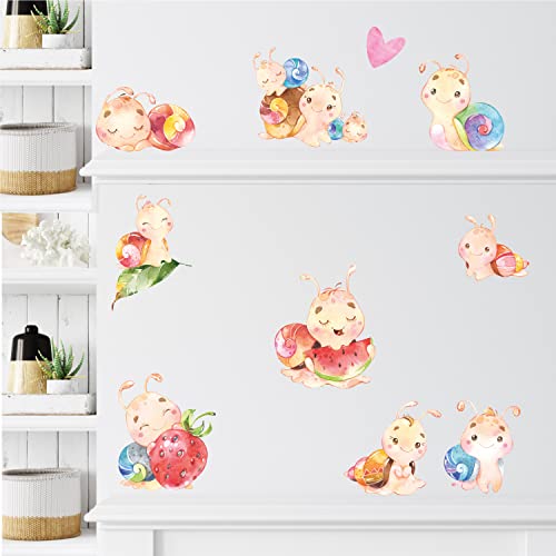 Sunnywall Gourmet Schnecke Wandsticker Wandtattoo Baby Aufkleber Kinderzimmer Baby Wandaufkleber Spielzimmer Küche von Sunnywall