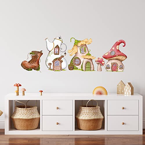 Sunnywall Mäuse Wandsticker Wandtattoo Wandbild Baby Aufkleber Kinderzimmer verschiedene Sets (Mäuse Häuser) von Sunnywall