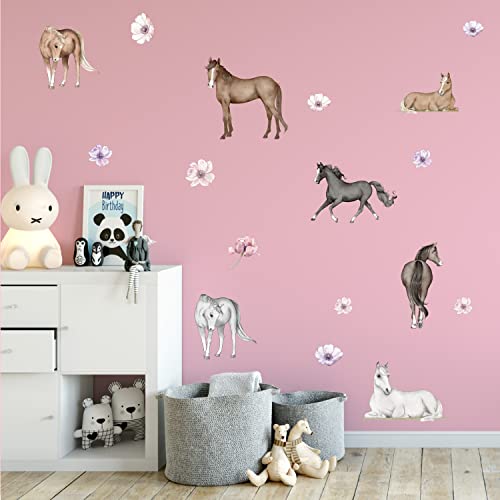 Sunnywall Pferde Premium Wandsticker - Wandtattoo Kinderzimmer Baby Wandaufkleber Pferd von Sunnywall